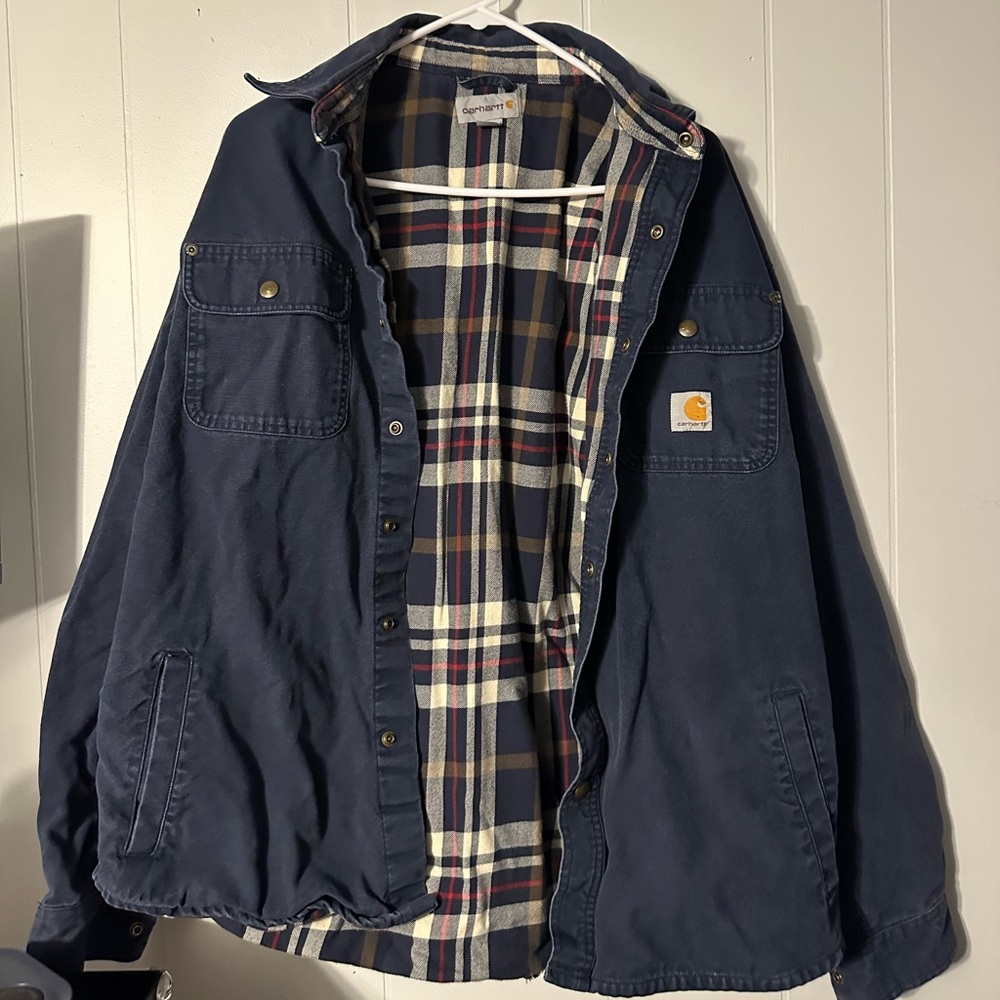 Carhartt Men's Dark Blue Shirt Jacket